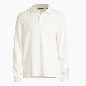 Vince Cotton Long Sleeve Polo Shirt